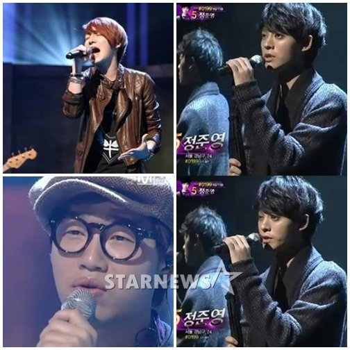 왼쪽 위부터 시계방향으로 딕펑스, 정준영, 홍대광 ⓒ'슈스케4' 화면 캡처