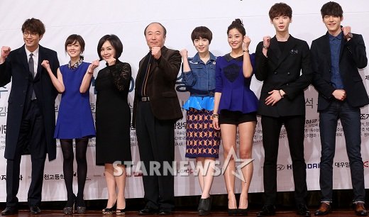 <좌측부터> 최다니엘 장나라 박해미 윤주상 효영 박세영 이종석 김우빈  ⓒ사진=이기범 기자