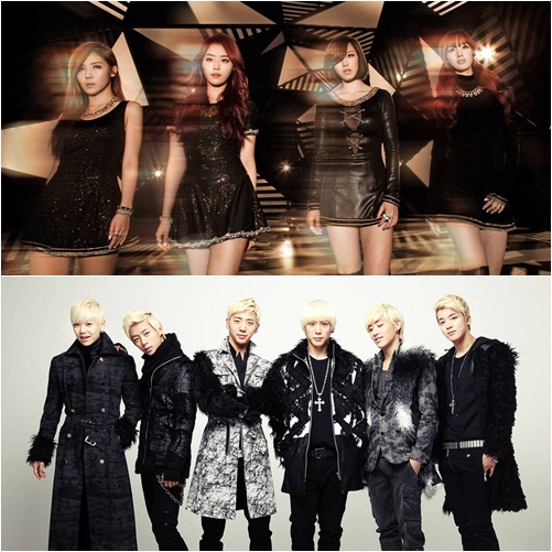 시크릿(위)과 B.A.P ⓒ사진=TS엔터테인먼트 제공