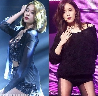 지연(왼쪽)과 효민 /사진=스타뉴스