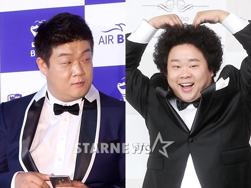 개그맨 유민상과 송영길/사진=스타뉴스