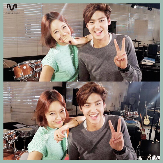 가수 백지영, 송유빈/사진=뮤직웍스 제공