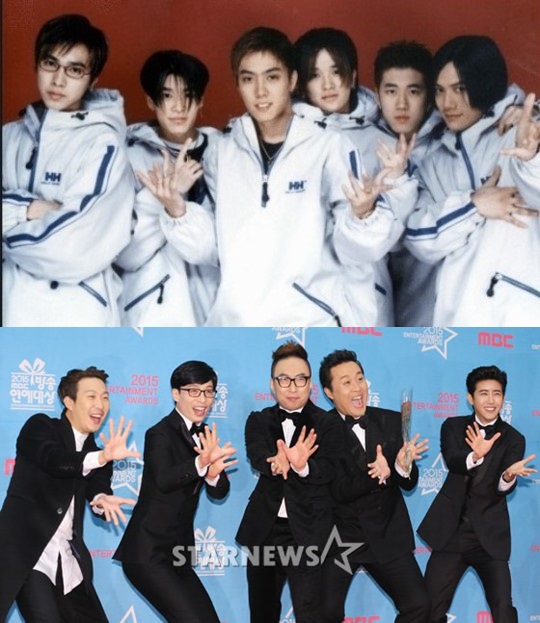 젝스키스(위)와 '무한도전' 멤버들 / 사진=스타뉴스