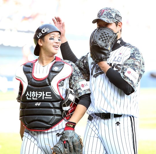 LG 박재욱(왼쪽), 류제국(오른쪽). /사진=LG트윈스 제공