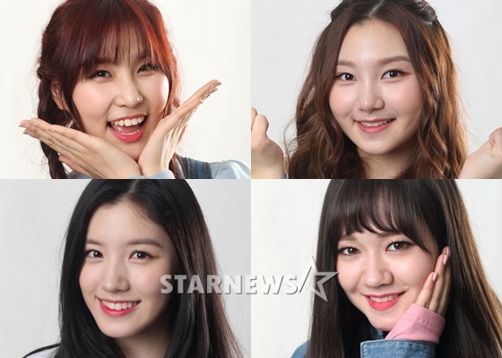 프리스틴 예하나, 성연, 카일라, 시연(왼쪽 위부터 시계방향) /사진=임성균 기자