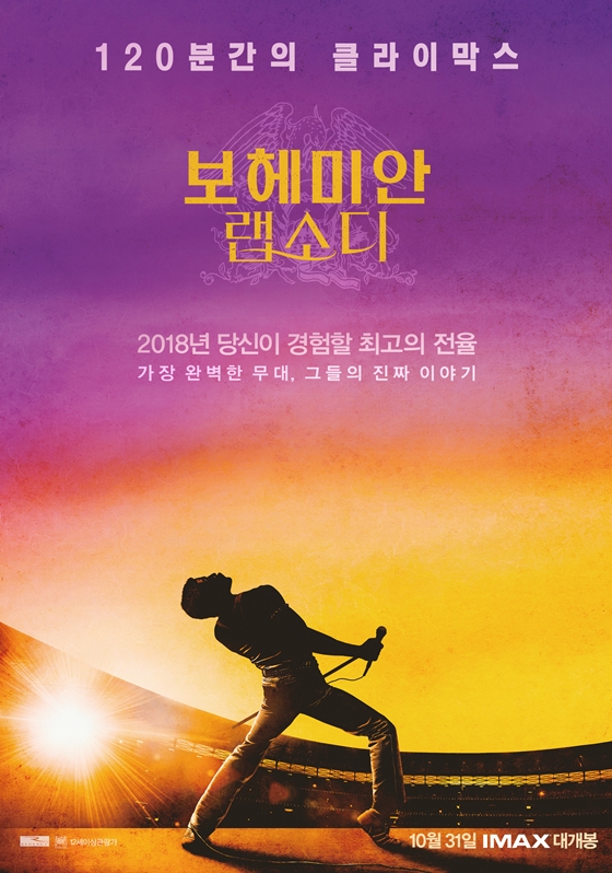 사진='보헤미안 랩소디'가 이틀 연속 박스오피스 1위에 오르며 누적 관객 340만 명을 돌파했다.
