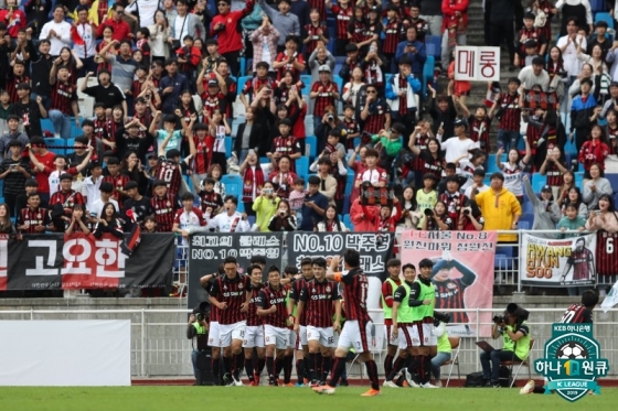 FC서울 선수들과 팬들. /사진=한국프로축구연맹