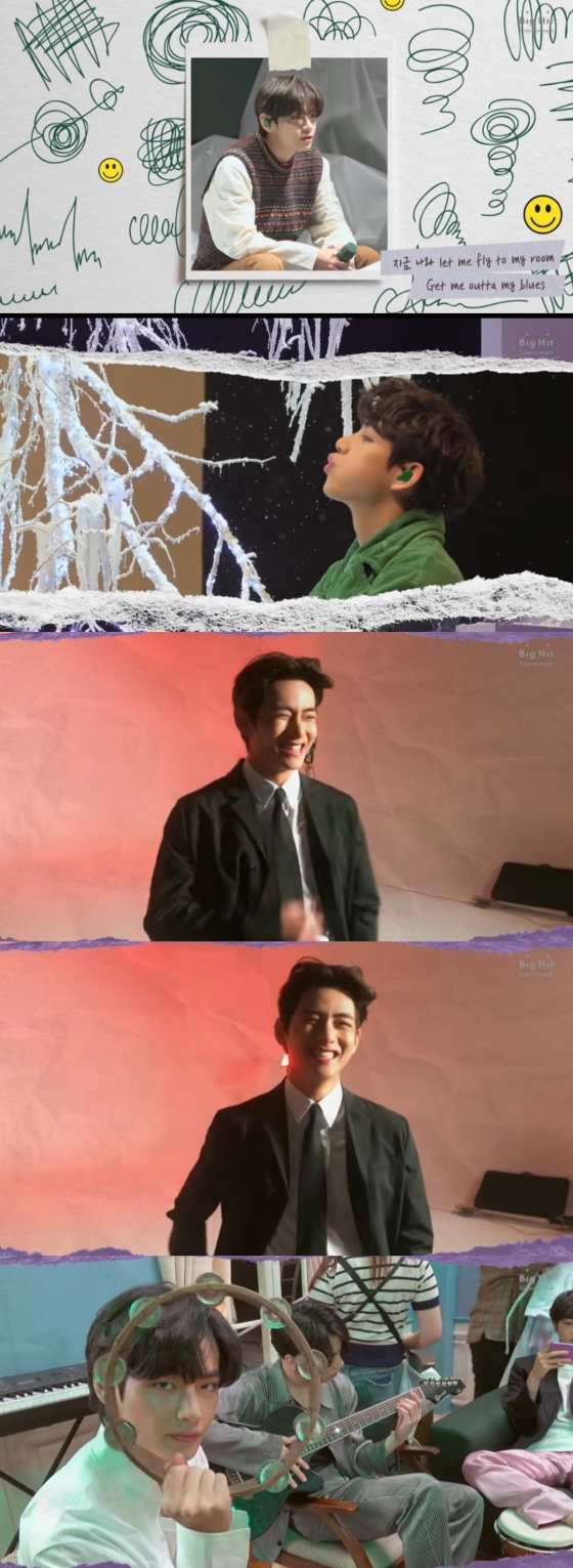 방탄소년단 뷔(BTS V) /사진=BANGTAN TV '[BE-Log] V l #뷔로그​ #FlyToMyRoom'