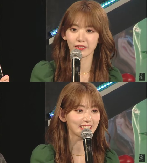 미야와키 사쿠라 /사진=HKT48 '너와 어디론가 가고싶어' 발매 기념 쇼케이스 방송 화면 캡처