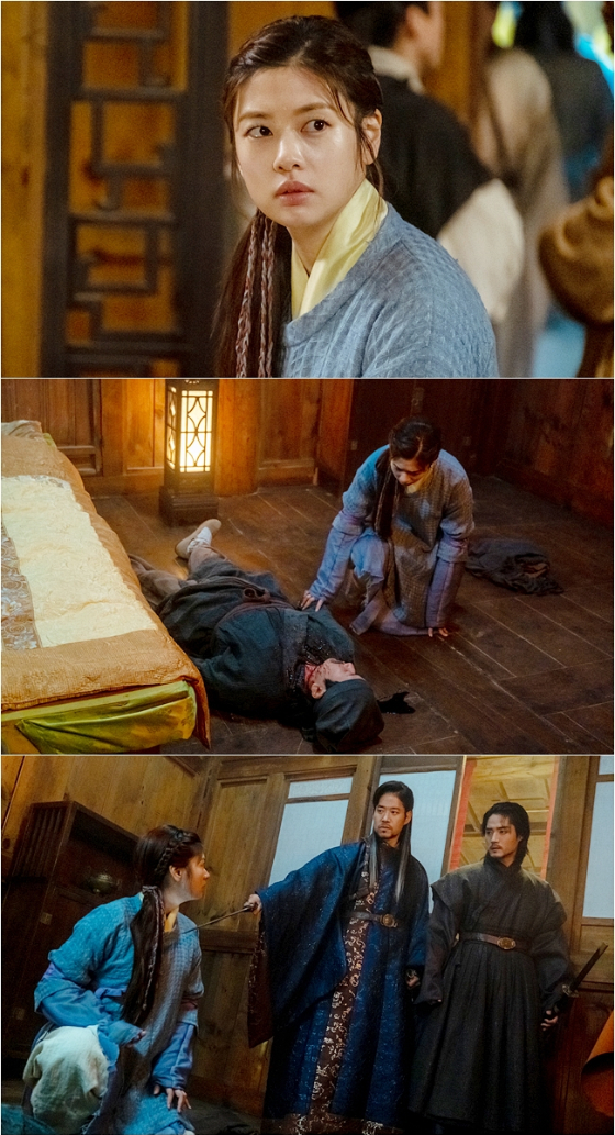 tvN 토일드라마 '환혼'의 정소민, 유준상/사진제공=tvN '환혼'
