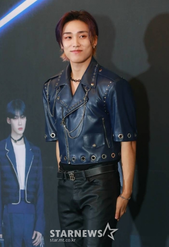 그룹 더보이즈(THE BOYZ) 제이콥이 7일 오후 서울 올림픽공원 KSPO DOME에서 진행된 첫 월드 투어 '더비존'(THE BOYZ WORLD TOUR : THE B-ZONE IN SEOUL ENCORE) 기자간담회에 참석해 포즈를 취하고 있다. /2022.08.07 /사진=이동훈 기자 photoguy@