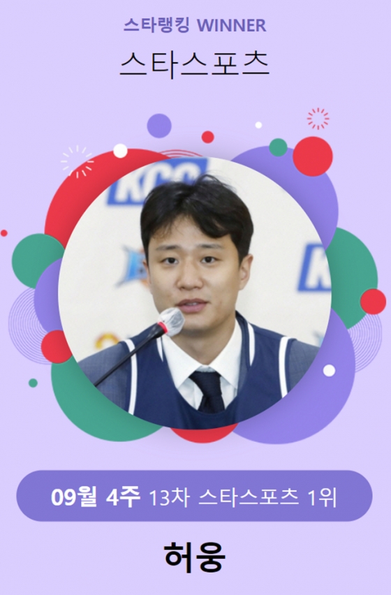 스타랭킹 스타스포츠 13차 1위 허웅. /사진=스타뉴스
