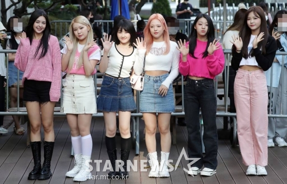 걸그룹 라필루스가 23일 오전 서울 영등포구 여의도동 KBS 신관에서 진행된 '뮤직뱅크' 리허설에 참석하고 있다. 2022.09.23 /사진=김창현 기자 chmt@