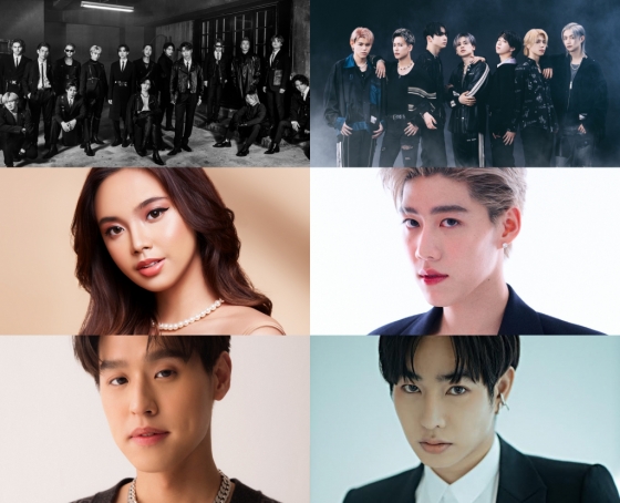 /사진제공=램페이지(LDH JAPAN), 비퍼스트(BMSG), 리오드라(Star Media Nusantara), 피피 크릿(PP Krit Entertainment )), 빌킨(Billkin Entertainment), 펙 팔리트초크(Gmm Grammy)