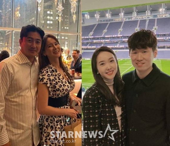 안정환-이혜원 부부, 김민지-박지성 부부/사진=이혜원, 김민지