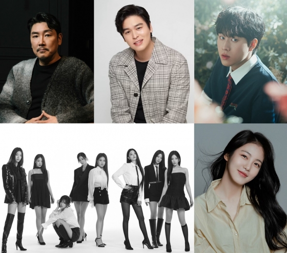 조진웅(왼쪽위부터 시계방향), 이장우, 이무진, 신예은, 프로미스나인 /사진='2023 MTN 방송광고 페스티벌'
