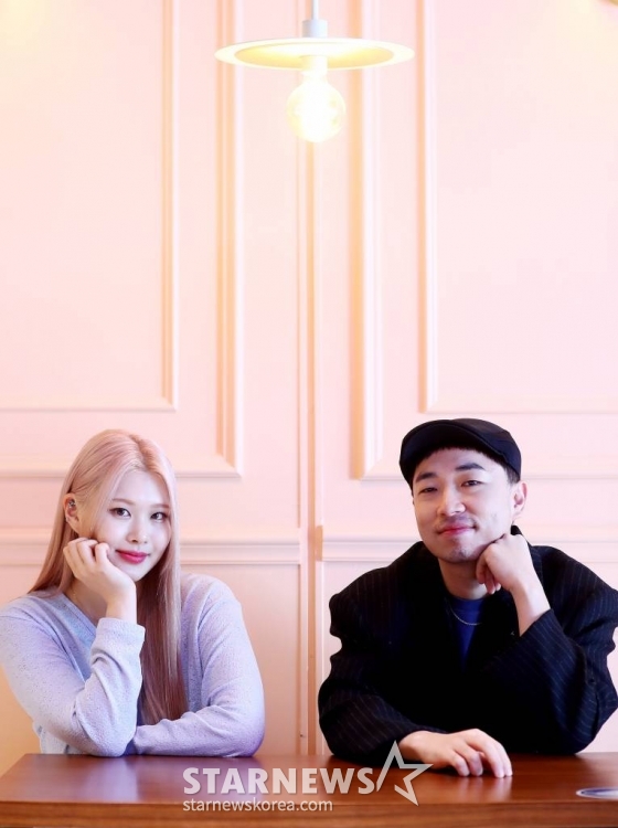 퍼플키스 수안, 프로듀서 정키 /사진=김창현 기자 chmt@