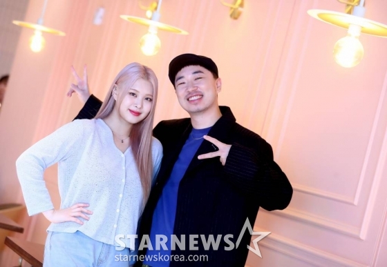 퍼플키스 수안, 프로듀서 정키 /사진=김창현 기자 chmt@