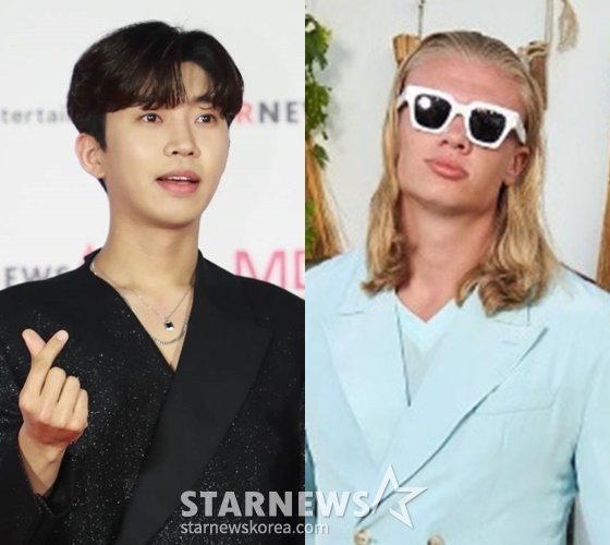 임영웅, 엘링 홀란드 /사진=스타뉴스, 엘링 홀란드 SNS