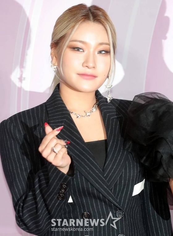 '골 때리는 그녀들' 손승연이 17일 오후 서울 마포구 상암동 SBS프리즘타워에서 진행된 '2022 SBS 연예대상'에 참석해 포즈를 취하고 있다. 2022.12.17 /사진=김창현 기자 chmt@