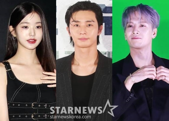 (왼쪽부터) 아이브 장원영, 배우 박서준, 갓세븐 잭슨 /사진=스타뉴스