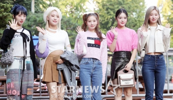 걸그룹 미미로즈가 30일 오전 서울 영등포구 여의도동 KBS 신관에서 진행된 '뮤직뱅크' 리허설에 참석하고 있다. 2022.09.30 /사진=김창현 기자 chmt@