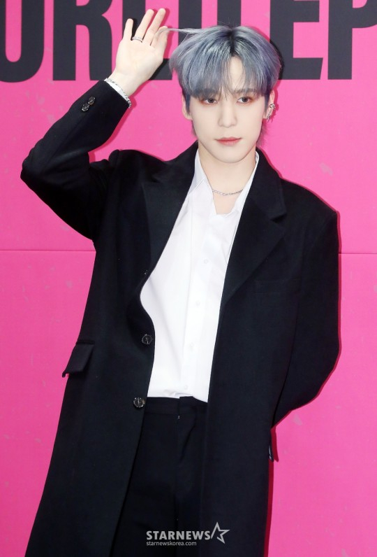 그룹 에이티즈(ATEEZ) 윤호가 1일 오전 서울 강남구 신사동 안다즈 서울 강남에서 진행된 정규 2집 '더 월드 에피소드 파이널 : 윌(THE WORLD EP FIN : WILL)' 발매 기념 기자간담회에 참석해 포즈를 취하고 있다. 2023.12.01 /사진=김창현