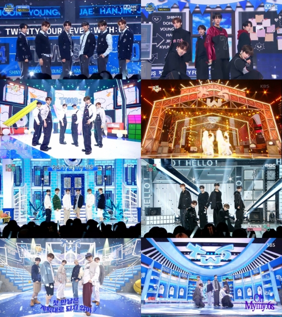 /사진=Mnet '엠카운트다운', KBS 2TV '뮤직뱅크', MBC '쇼! 음악중심', SBS '인기가요'