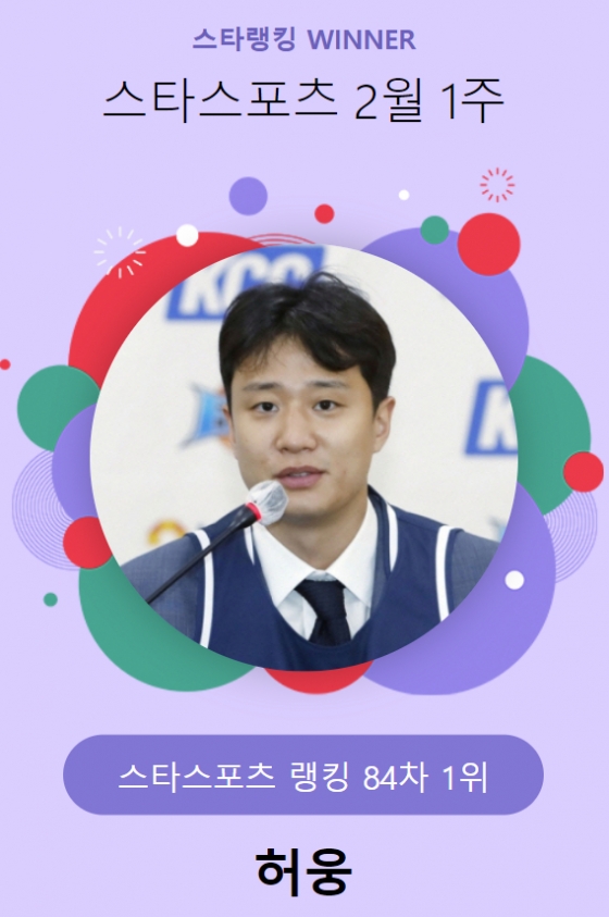 스타랭킹 스타스포츠 84차 1위 허웅. /사진=스타뉴스