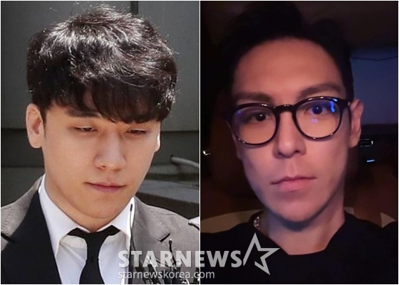 승리(왼쪽), 탑/사진=스타뉴스, 탑