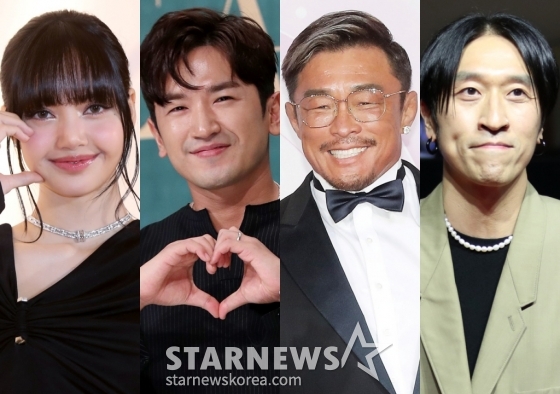 블랙핑크 리사, 신화 이민우, 추성훈, 코요태 빽가 /사진=스타뉴스