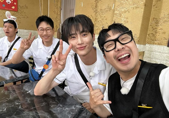 김종국(왼쪽부터), 지석진, 변우석, 하하/사진=하하