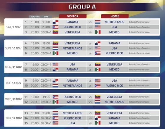 2024 프리미어12 A조 일정. /사진=WBSC 홈페이지