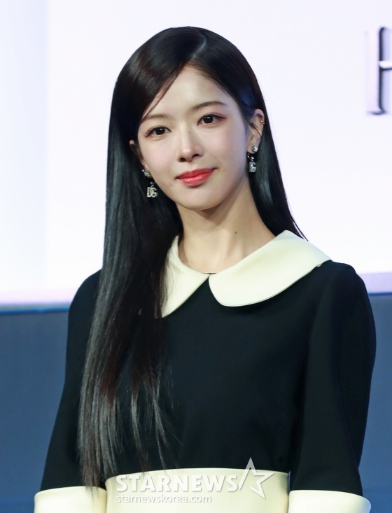 배우 노정의가 3일 오전 서울 앰배서더 서울 풀만 호텔에서 진행된 넷플릭스 오리지널 시리즈 '하이라키' 제작발표회에 참석해 포즈를 취하고 있다. 상위 0.01%의 소수가 질서이자 법으로 군림하는 주신고에 비밀을 품은 전학생이 입학한 후 견고했던 그들의 세계에 균열이 생기며 벌어지는 이야기를 그린 넷플릭스 시리즈 '하이라키'는 오는 7일 공개된다. /2024.06.03 /사진=이동훈