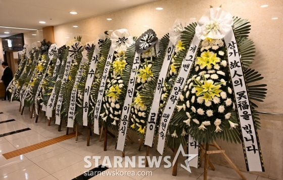 지병인 신장 질환으로 별세한 코미디언 故 장두석의 빈소가 22일 오후 서울 여의도성모장례식장에 마련됐다. /2024.07.22 /사진=이동훈