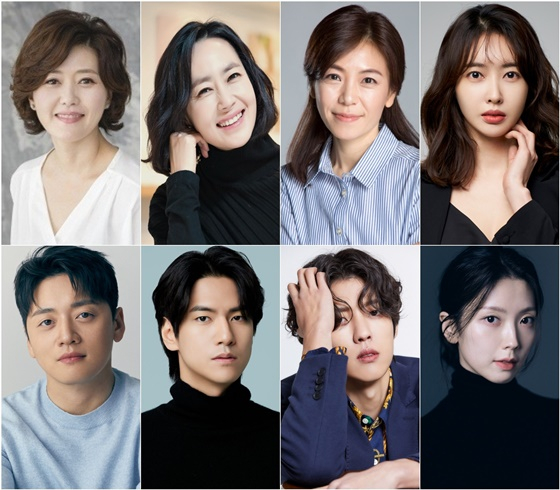 위 오영실(왼쪽부터), 김선경, 변윤정, 왕지혜, 아래 조복래(왼쪽부터), 김현준, 이성열, 하서윤/사진=각 소속사