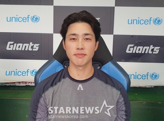 NC 천재환이 스타뉴스와 인터뷰를 하고 있다. /사진=양정웅 기자