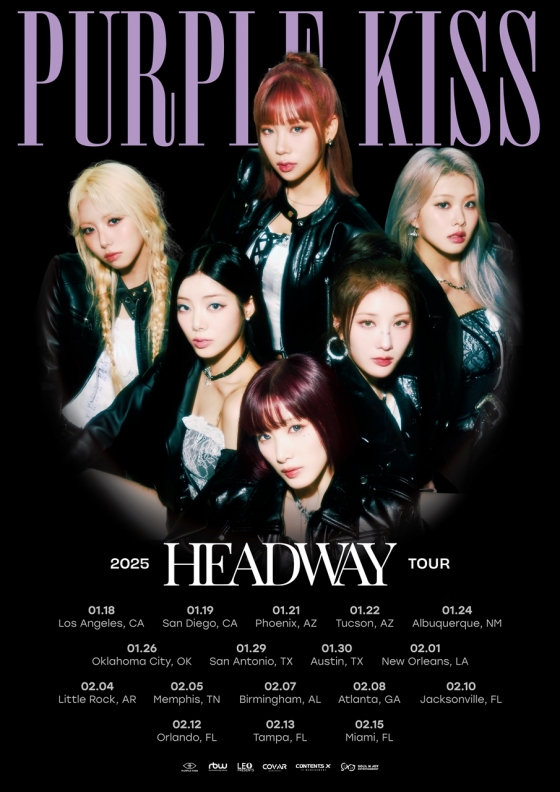 퍼플키스 미주 투어 'HEADWAY' 포스터/사진제공=알비더블유