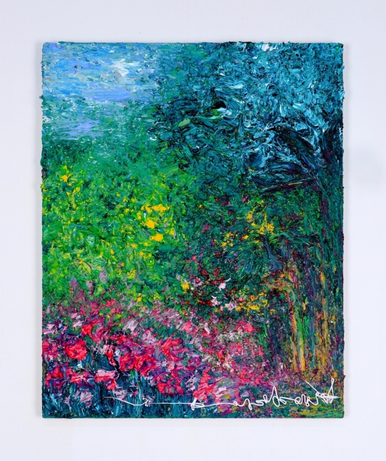 Humming Letter, 90.9x72.7cm, Mixed media on canvas, 2025