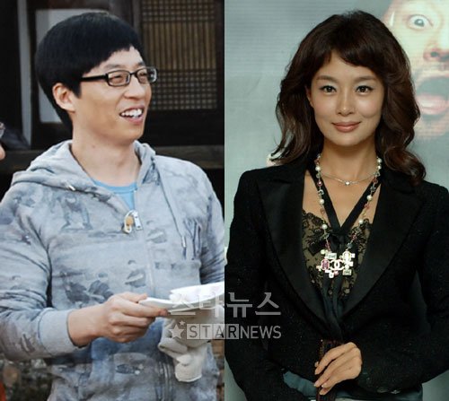 유재석(왼쪽)과 김원희