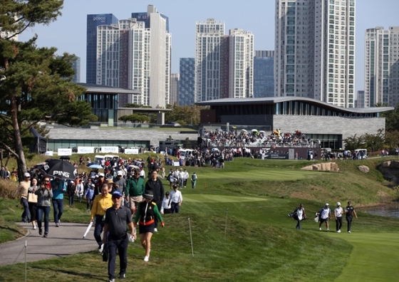2019년 제네시스 챔피언십이 진행된 잭 니클라우스 골프클럽 코리아 1번홀 전경,/사진=KPGA