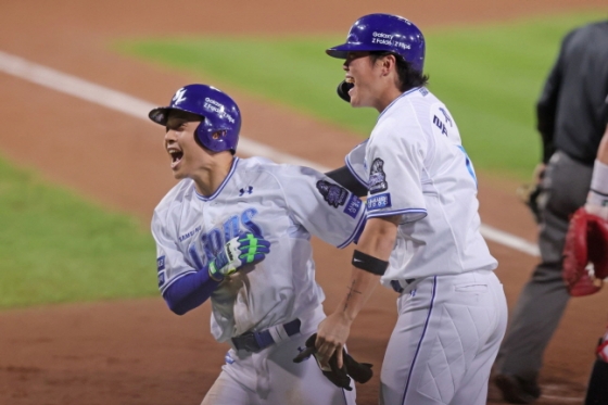 FA 자격을 갖추고 있는 삼성 김헌곤(왼쪽)과 류지혁. /사진=삼성 라이온즈 제공