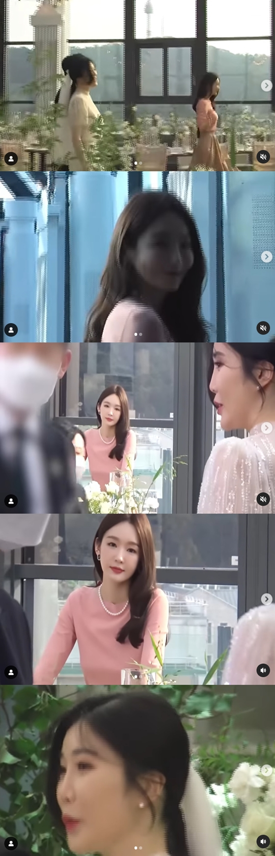 다비치 강민경이 이해리의 결혼식 영상 브이로그 일부를 공개했다./사진=강민경 인스타그램