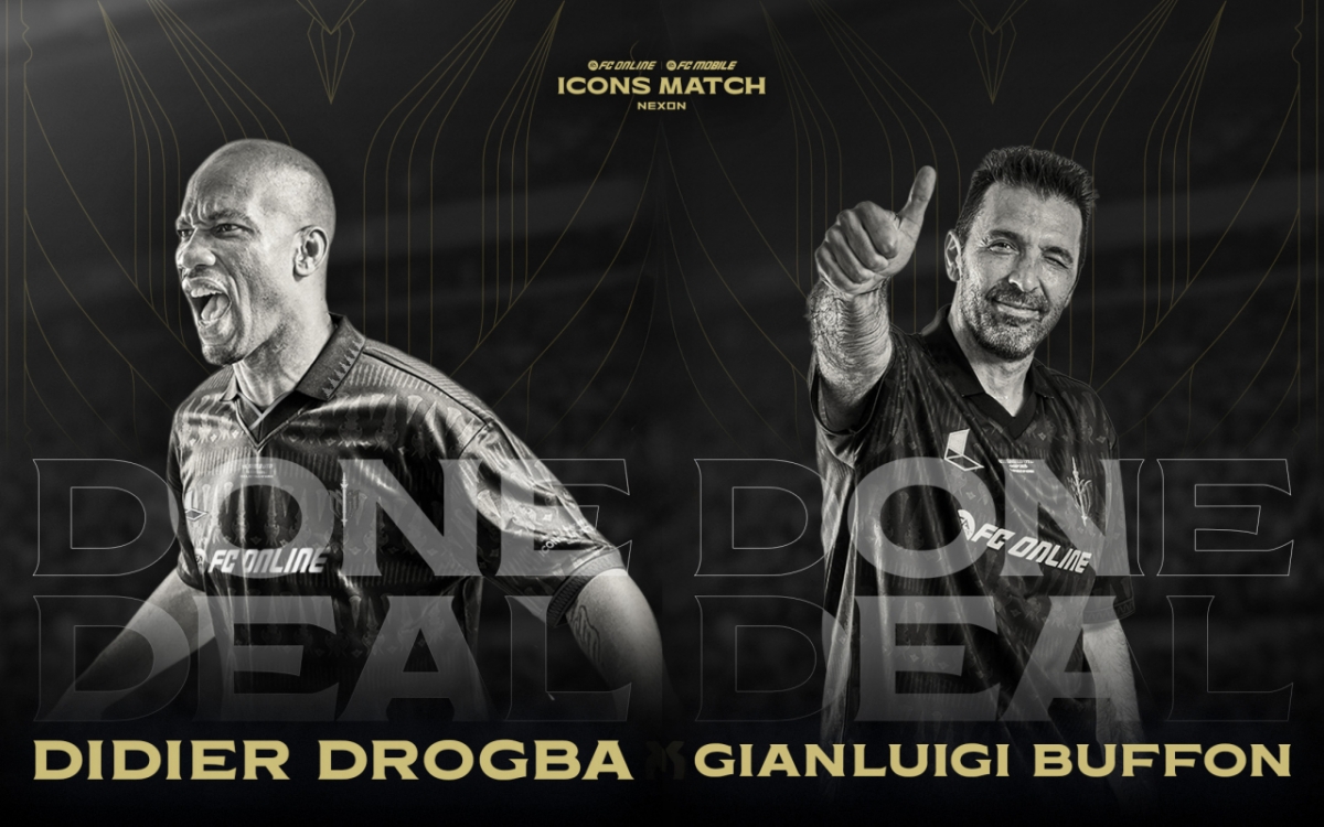 '2025 아이콘매치'에 출전하는 디디에 드로그바(왼쪽)와 잔루이지 부폰. /사진=넥슨 제공