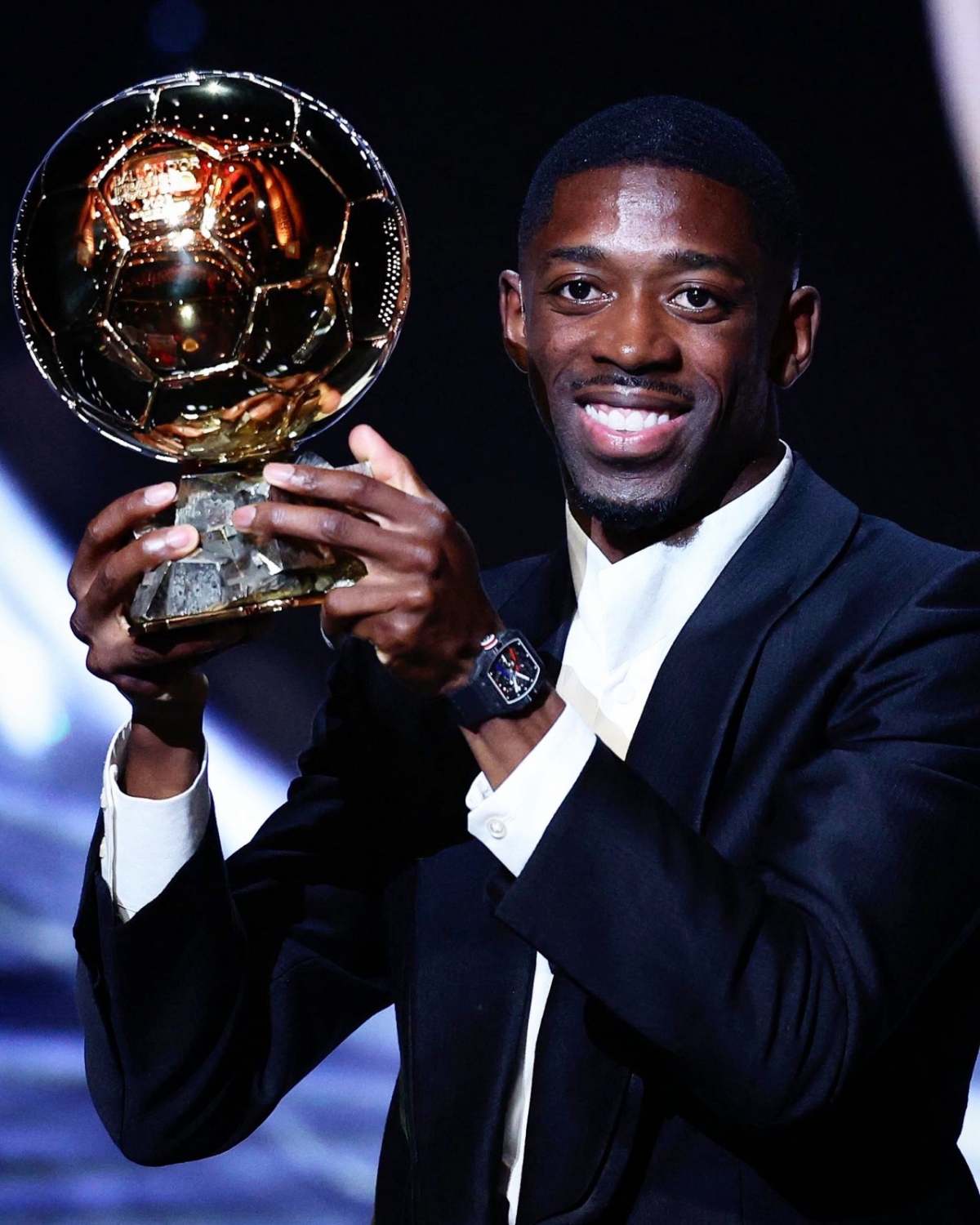 2025 발롱도르 수상자로 선정된 파리 생제르맹(PSG) 우스만 뎀벨레. /사진=파브리치오 로마노 SNS 캡처
