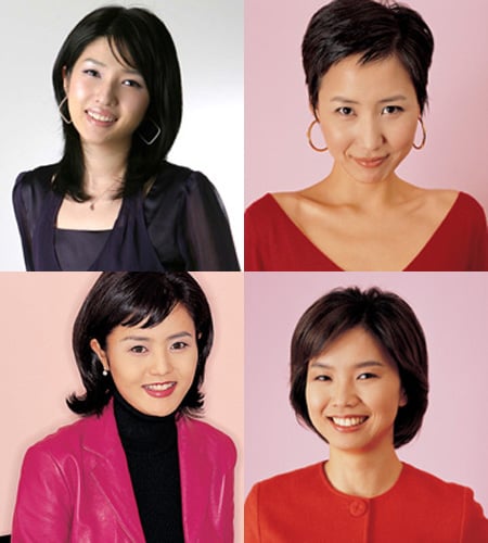 사진 왼쪽 위부터 시계방향으로 김경란, 신윤주, 신성원, 손미나 아나운서.