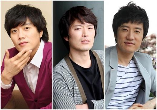 ⓒ한국영화에 새로운 연기파 주인공으로 떠오른 박희순과 정재영, 김명민.(왼쪽부터)