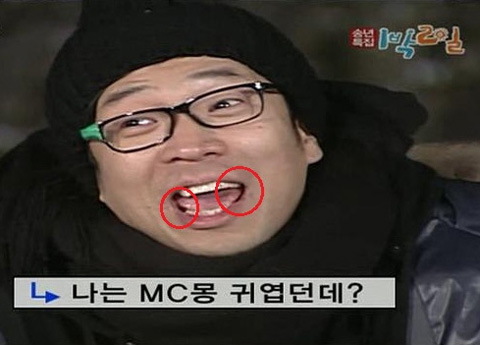 ↑인터넷 상에 떠돌고 있는 MC몽 치아 캡처사진들.