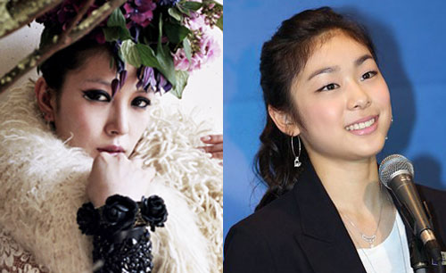 보아(왼쪽)와 김연아