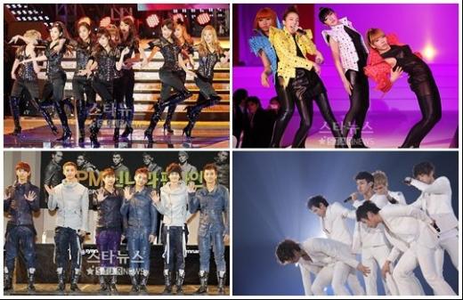 소녀시대 2NE1 비스트 2PM(왼쪽 위부터 시계방향) ⓒ머니투데이 스타뉴스